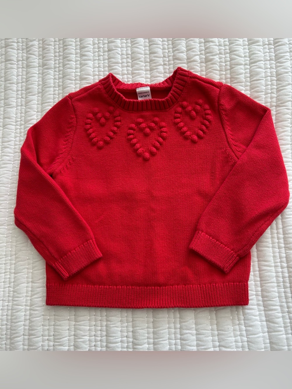 Carter’s Toddler Girls Cotton Crewneck Sweater w/Hearts Size 4T